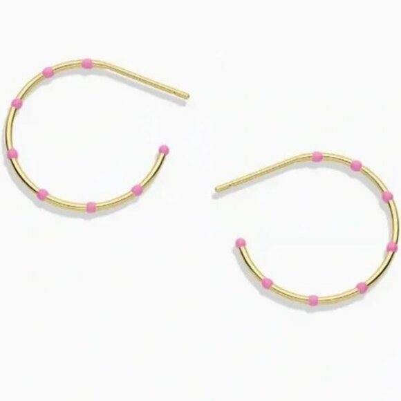 CLEARANCE Gorjana Gold Orchid Capri Hoops - Picture 2 of 3
